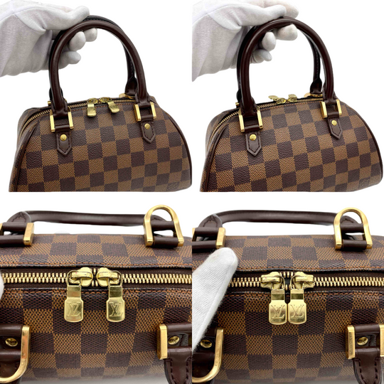 Vintage Louis Vuitton Damier Ribera Mini Handbag Brown