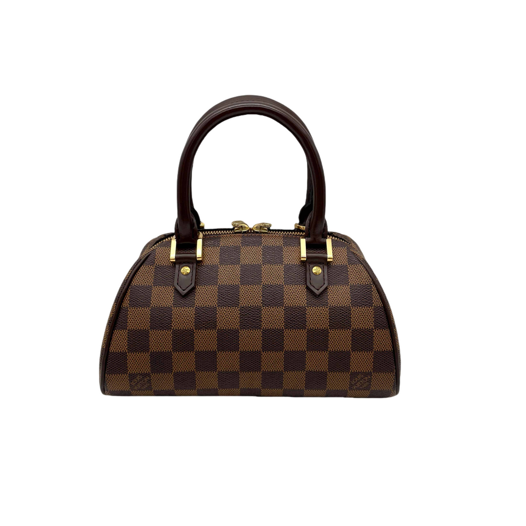 Vintage Louis Vuitton Damier Ribera Mini Handbag Brown