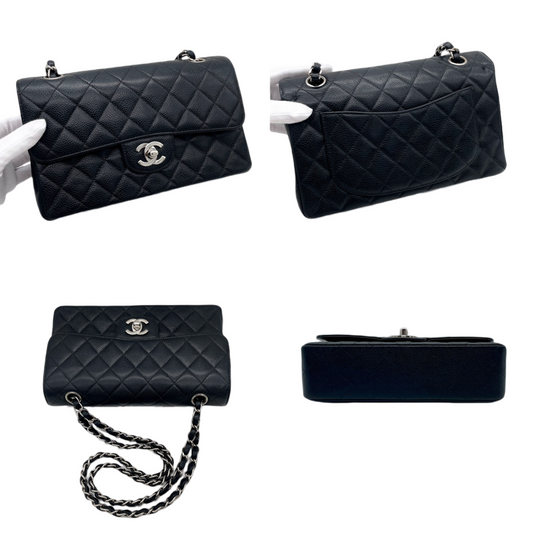 Vintage Chanel Classic Flap Caviar Skin 25Cm Black/Silver