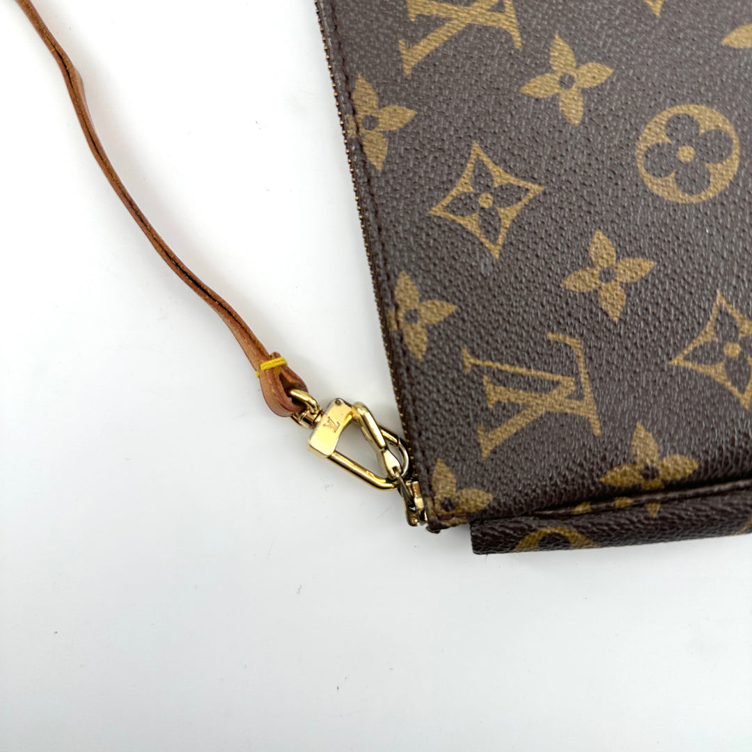 Vintage Louis Vuitton Monogram Pochette Brown Leather